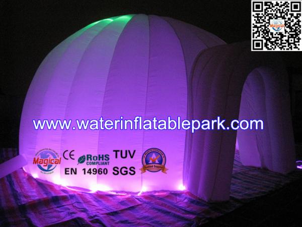 White Inflatable Clear Light Dome Tent Outdoor Oxford Cloth
