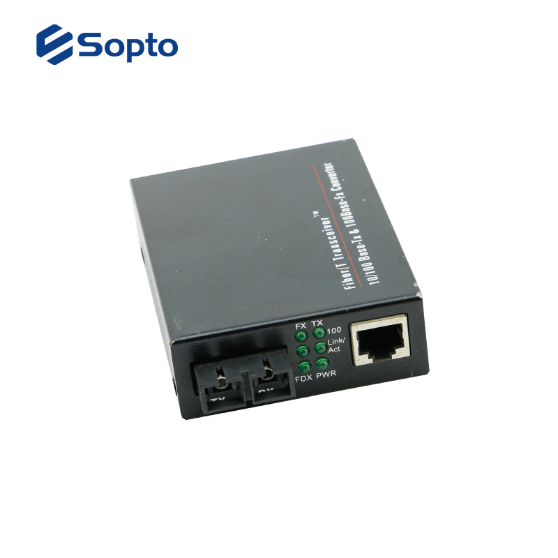 Industrial Media Converter With 1 UTP Port And 1 Fiber Port