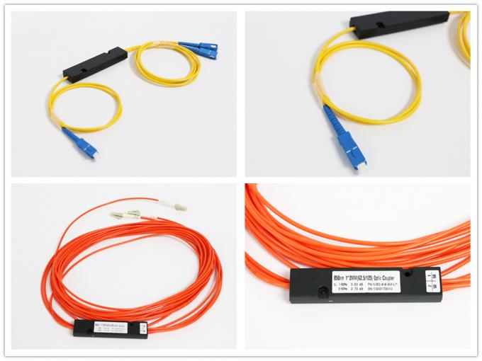 FBT Fiber Optic Cable Splitter With Single Window , Fiber Optic Coupler 1*2 1*3 1*5 1*6 1*7 0