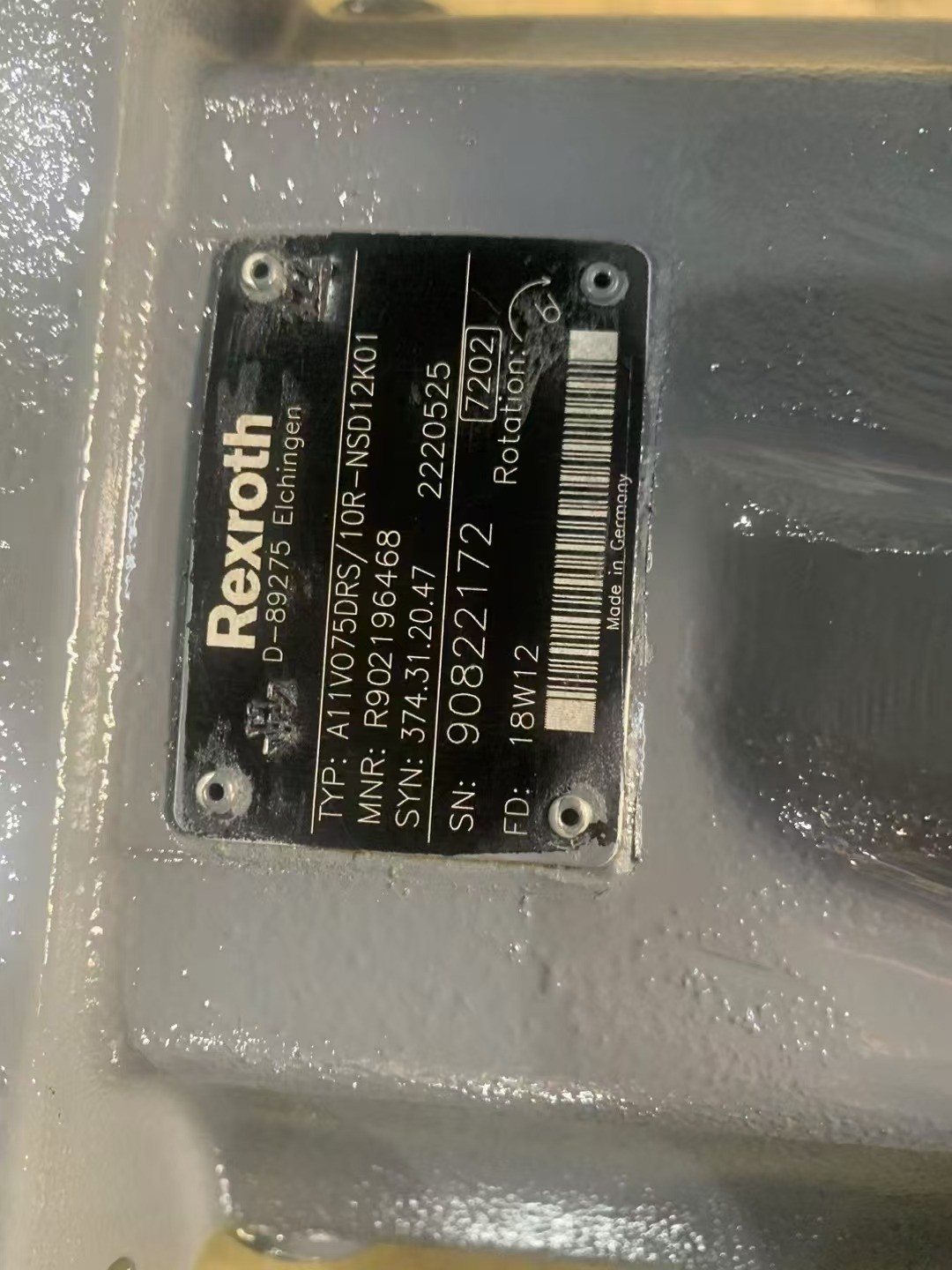 A11VO75 Hydraulic Pump Hydraulic Piston Pump A11VO75DRS/10R-NSD12K01 Construction Drilling Machine Use
