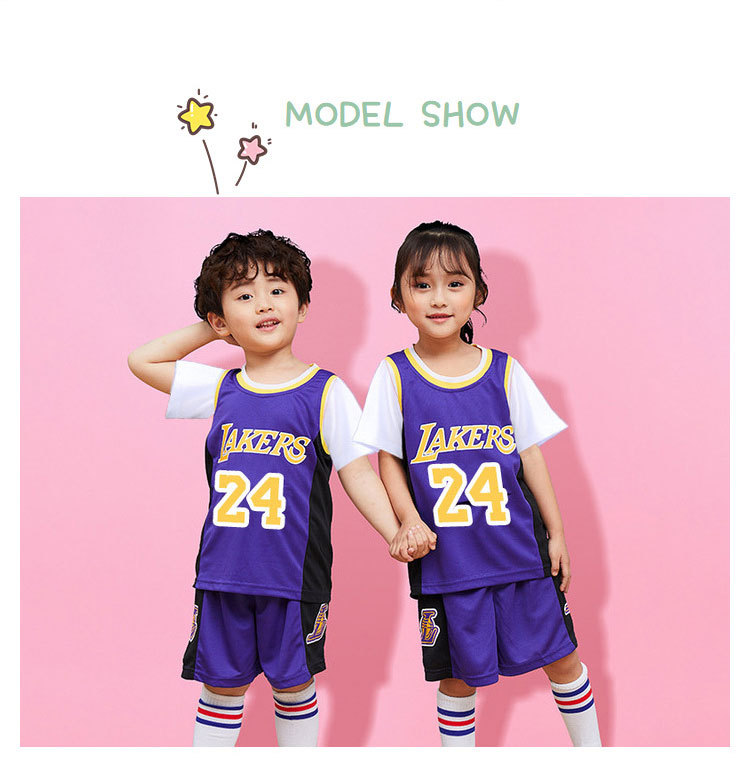 Kids basketball suit set Boys and girls jerseys Sports School leave two kids