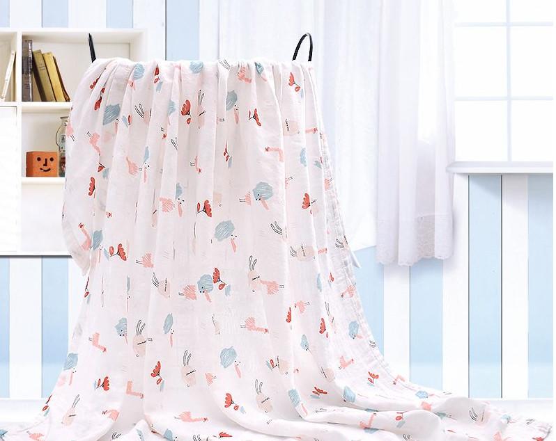 Vivid Pattern 40S 115GSM Muslin Gauze Fabric By The Yard For Children Clothing
