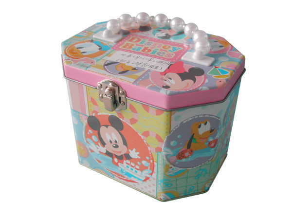 390g Gift Tin Cans With Handle Clasp 5L Metal Gift Tin Box