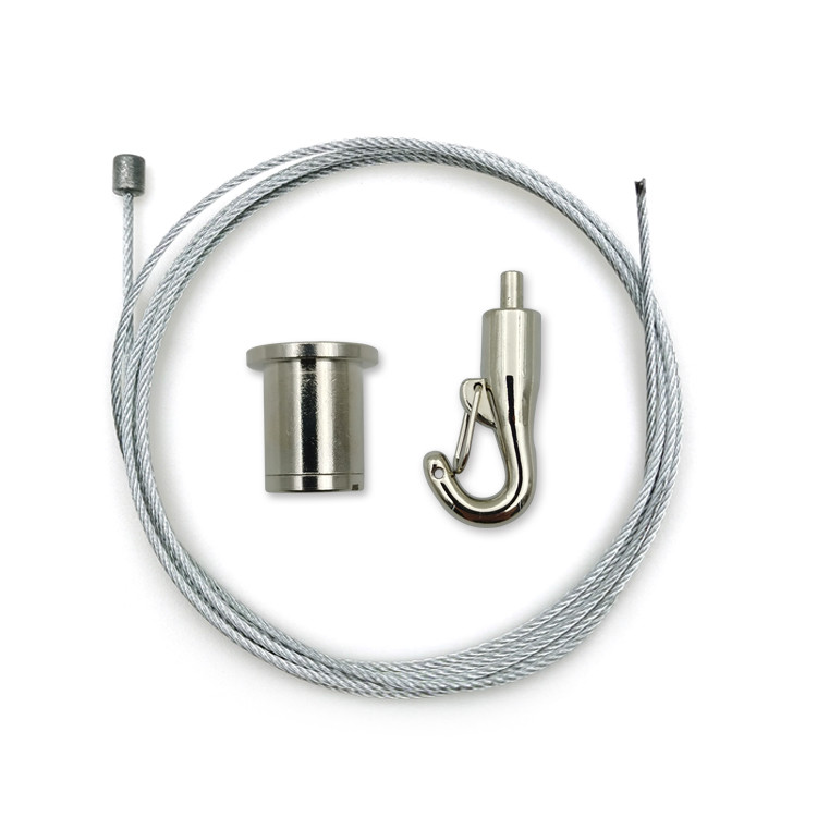 Brass Stainless Steel Wire Snap Hook Cable Hanging System For Acoustic Ceiling Baffle
