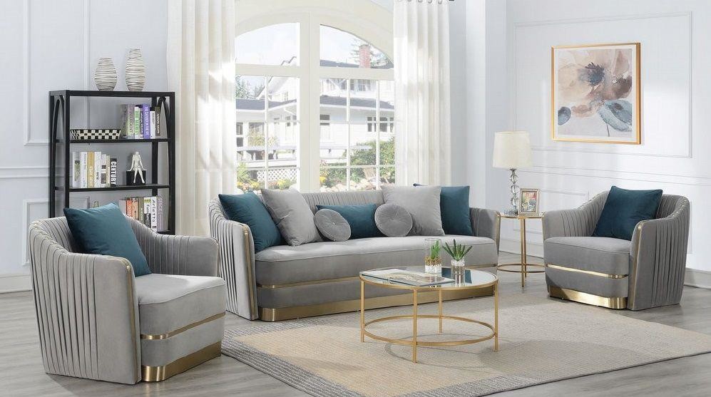 Nordic Light Luxury Hotel Lobby Furniture Velvet Stainless Steel Postmodern Showroom Sofa