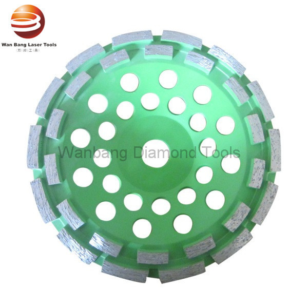 Double Row Diamond Grinding Cup Wheels 180mm For Floor Removal