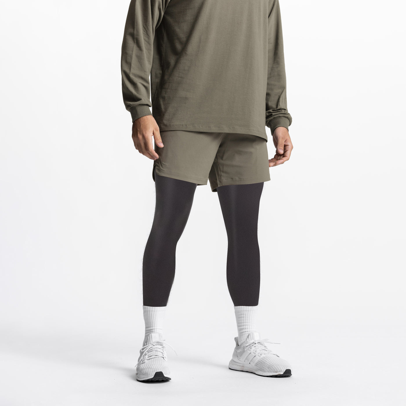 Sports Running Shorts Mens Fitness Workout Short With Inner Compression