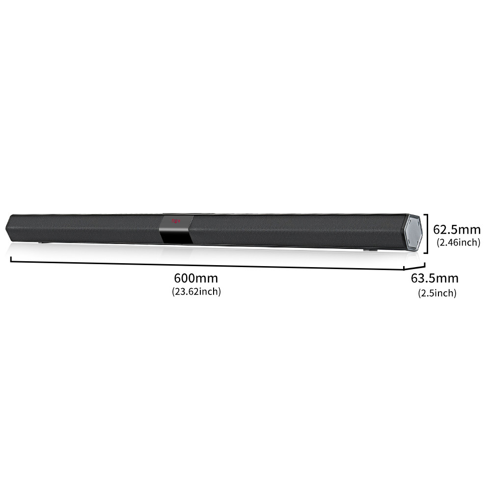 Deep Bass Port 5VDC Black Wireless Soundbar Speaker For Home Theater