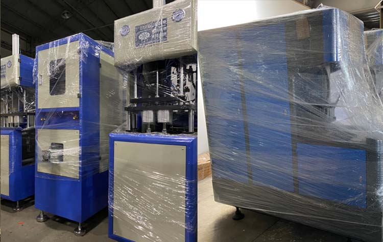 Food Beverage Industry 2 Cavity Semi Automatic PET Plastic Bottle Jar Blowing Machine