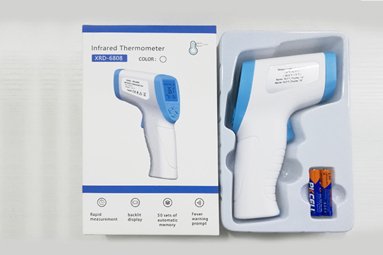 ABS Material Handheld Infrared Thermometer Non Contact Luminous Display Function