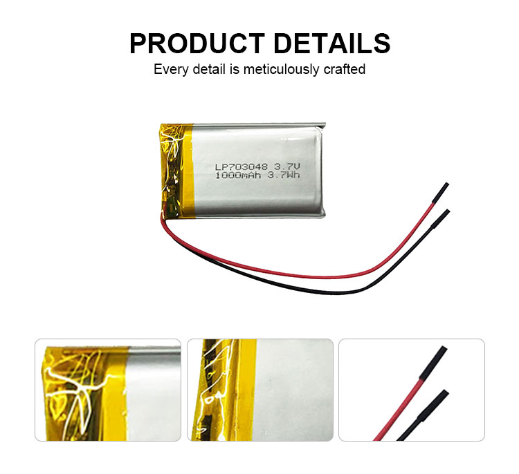 Power Lithium Polymer Battery 3.7v 1000mah LiPo Battery 703048