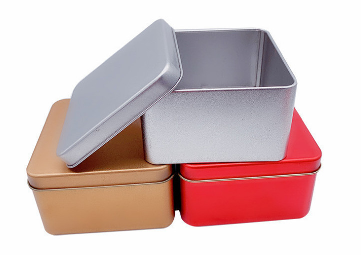 1000ml Tea Tin Boxes 1 Color Square Storage Tins With Lids