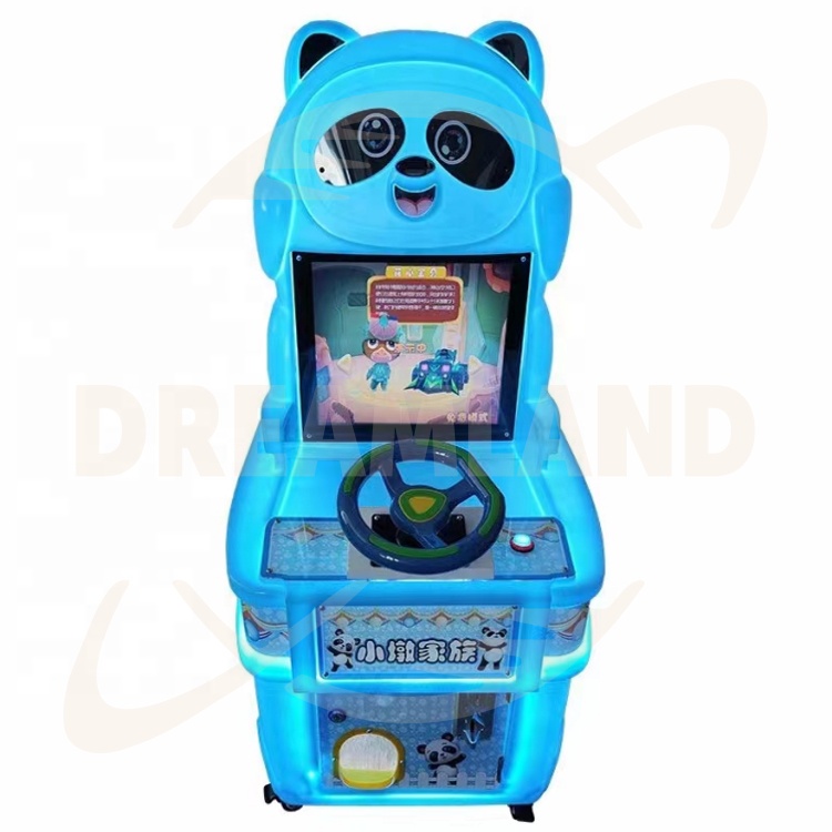 Dreamland Panda Design Children Arcade Machine Coin Operated Car Racing Game Machine For All Ages Kids