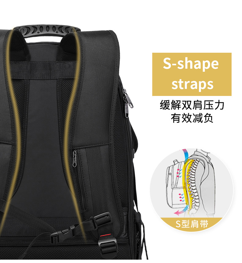 Computer Interlayer Oxford Waterproof Backpack Multifunctional 70l Travel Backpack