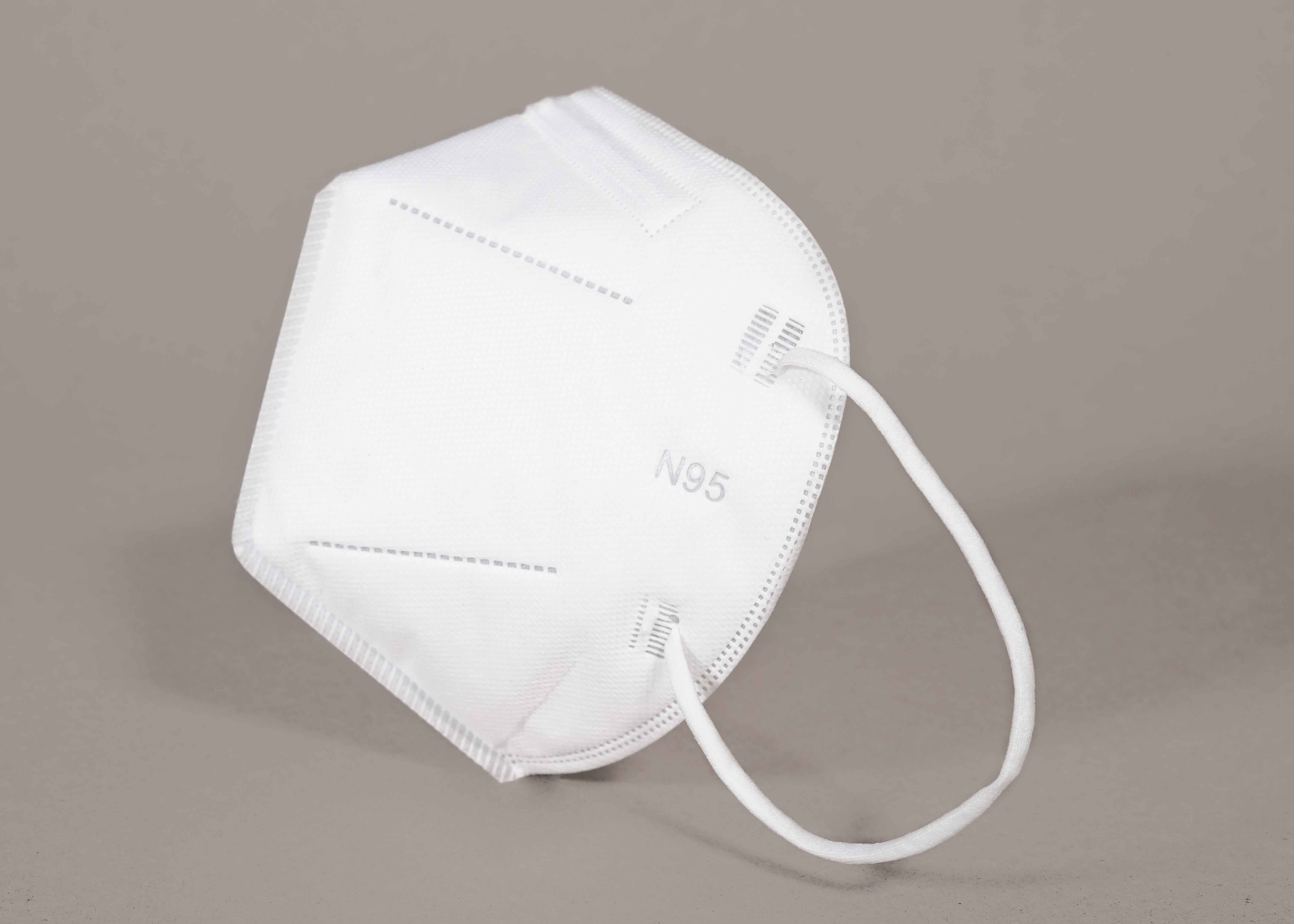Flexible Disposable N95 Face Mask Adjustable Ear Band Foldable