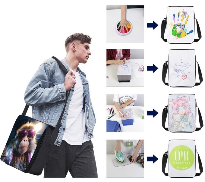 Customized Big Capacity Large Size Sublimation Shoulder Bag Crossbody Bag For Sublimation Photos Printing