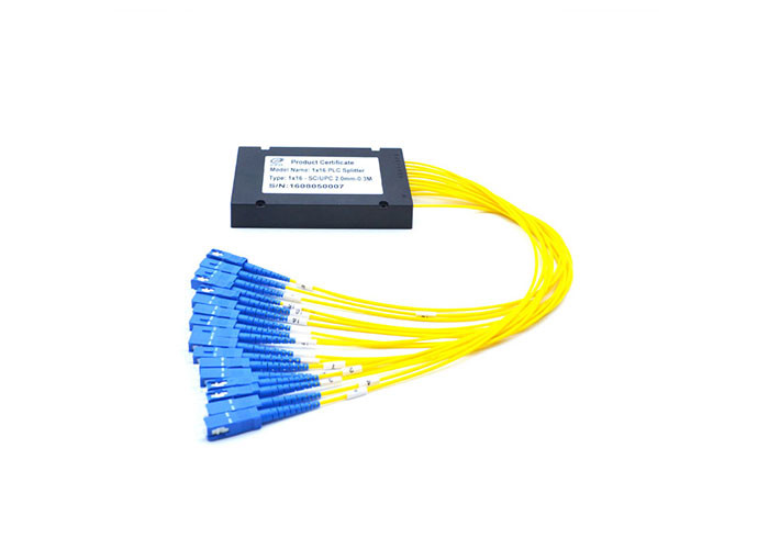 Low Insertion Loss Fiber Optic PLC Splitter 1260 - 1650nm Wavelength With Box