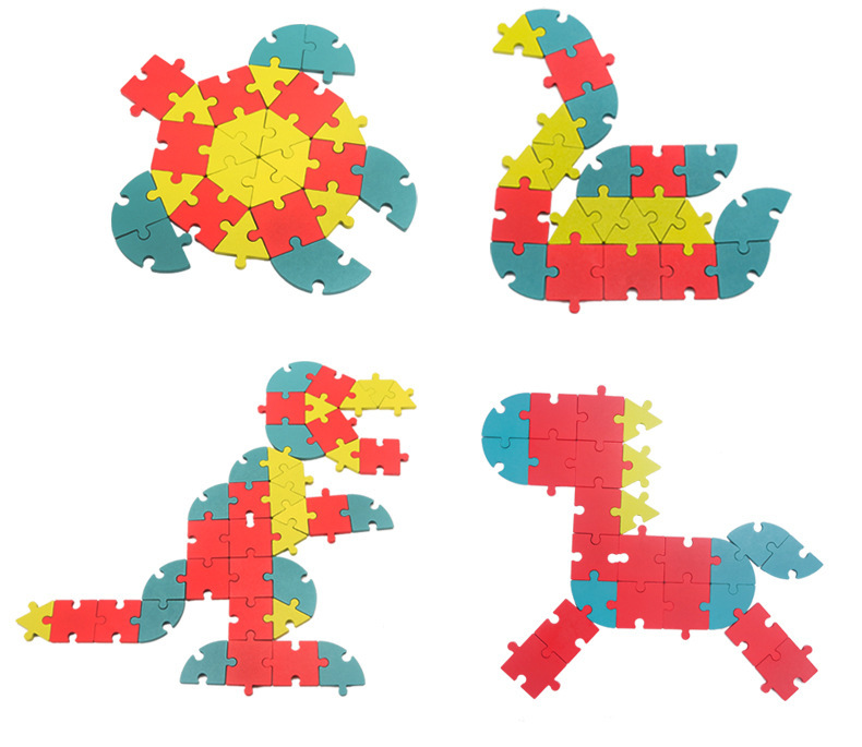 Children Wooden Creative Jigsaw Building Block 1Set DIY 3D Educational