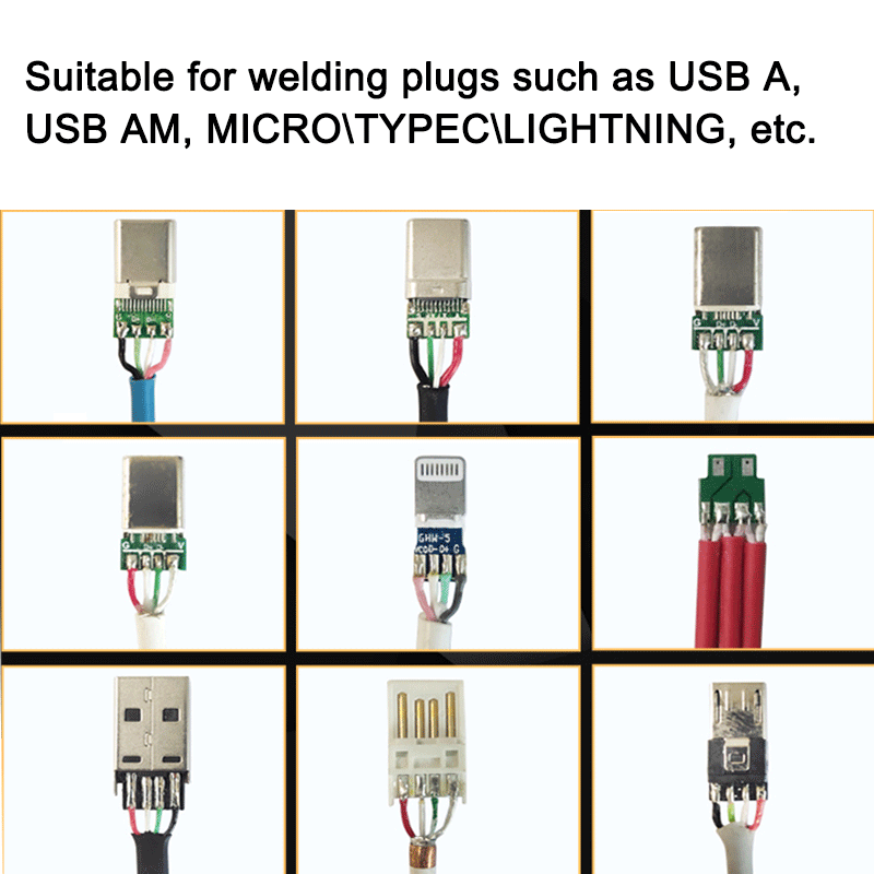1100*600*1100mm Automatic USB Connector Charging Cable Soldering Machine for Data Line