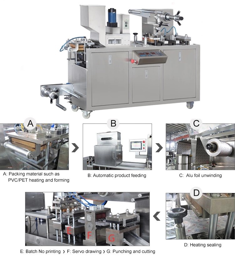 10-33 Times/Min Small Blister Packaging Machine Tablet Capsule Low Noise