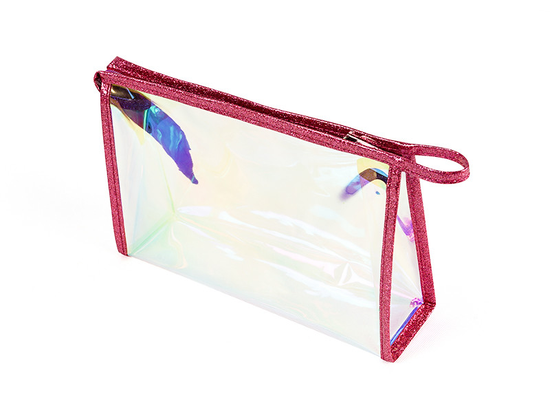 Laser Logo TPU Lady Travel Holographic Cosmetic Bag