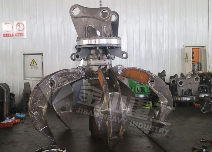 360° Rotation Excavator Rotating Grapple 1950mm Max Jaw Opening Fit PC200 PC210 PC220