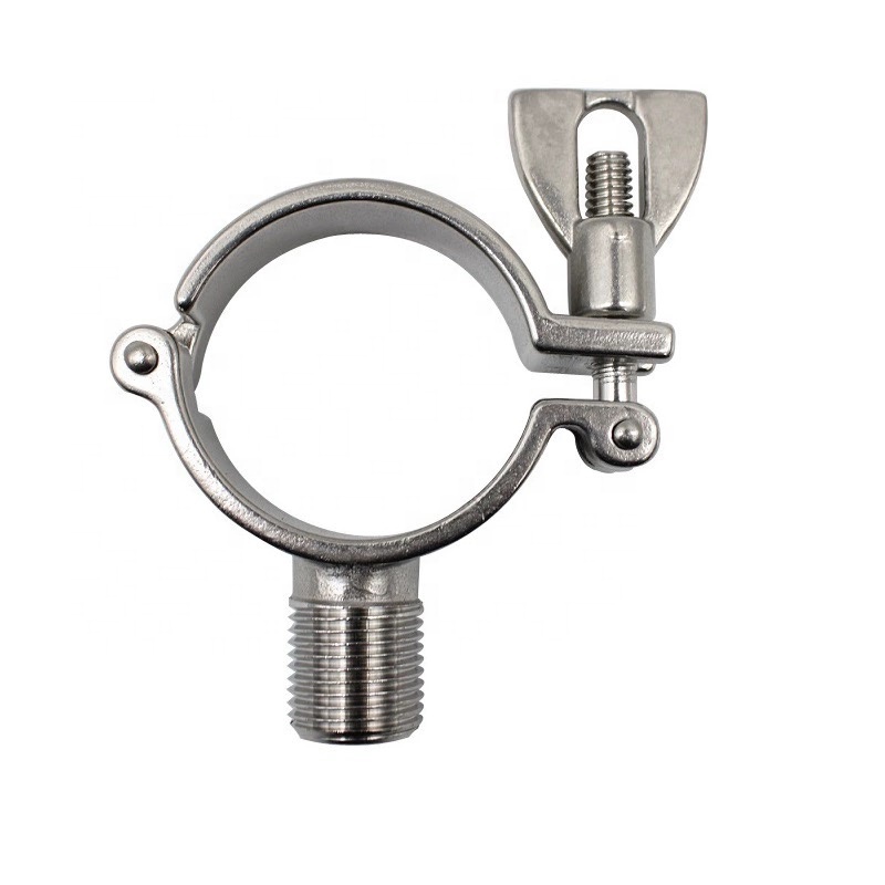 Square Head Male Thread Pipe Support Clamp with Quick Connection Standard Winged Design
