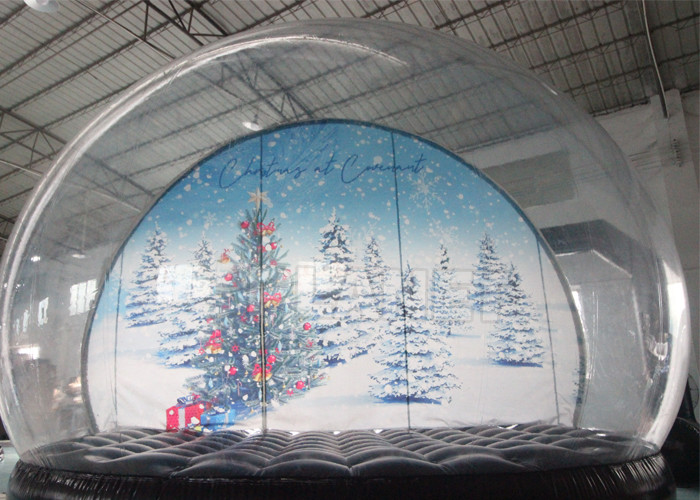 Outdoor Transparent Globe Ball Photo Booth Christmas Human Size Giant Inflatable Snow Globe With Blowing Snow