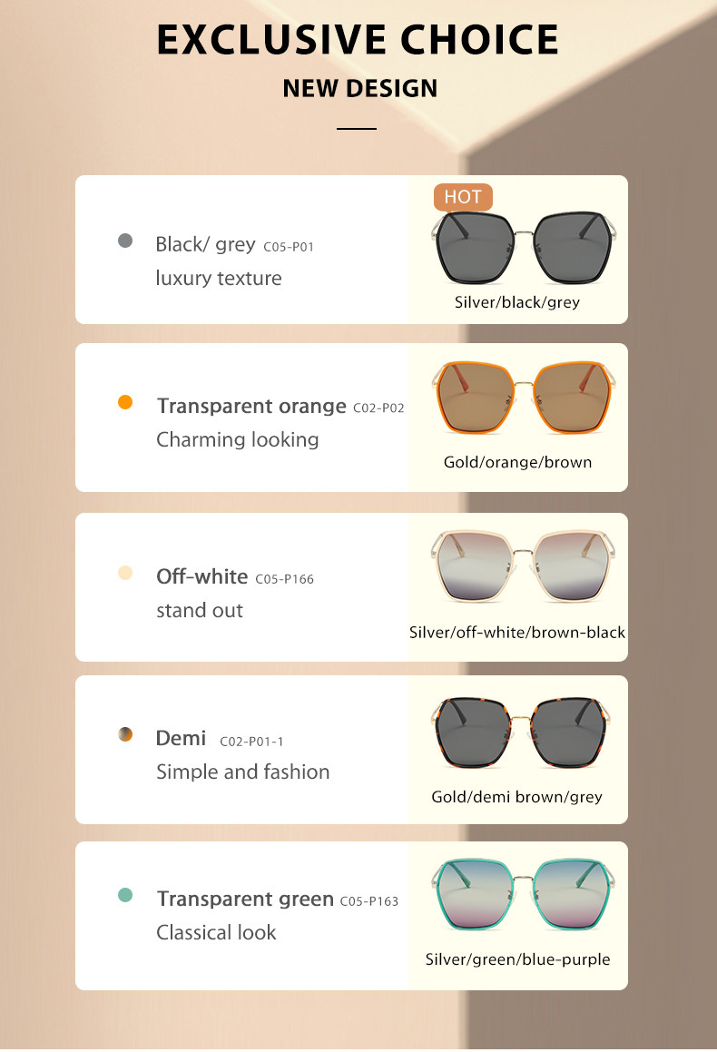 Large Metal Frame Sunglasses Unisex Polycarbonate Lens 23g OEM