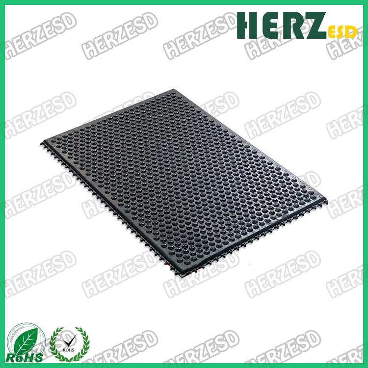 Durable Splicable ESD Rubber Mat / Anti Static Floor Mat Patented Ventilated Design