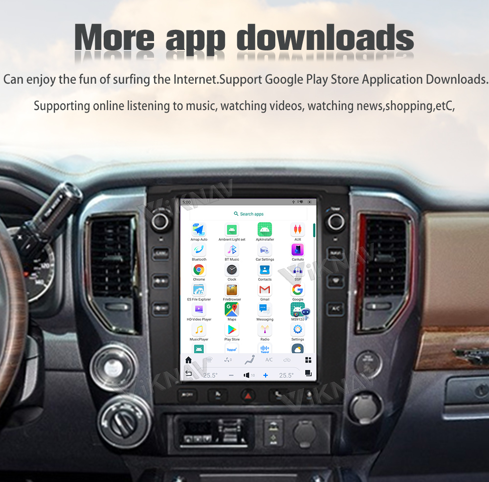 12.1Inch Touch Screen Head Unit For 2016--2019 Nissan Titan GPS Navigation Multimedia Player Android Wireless Carplay