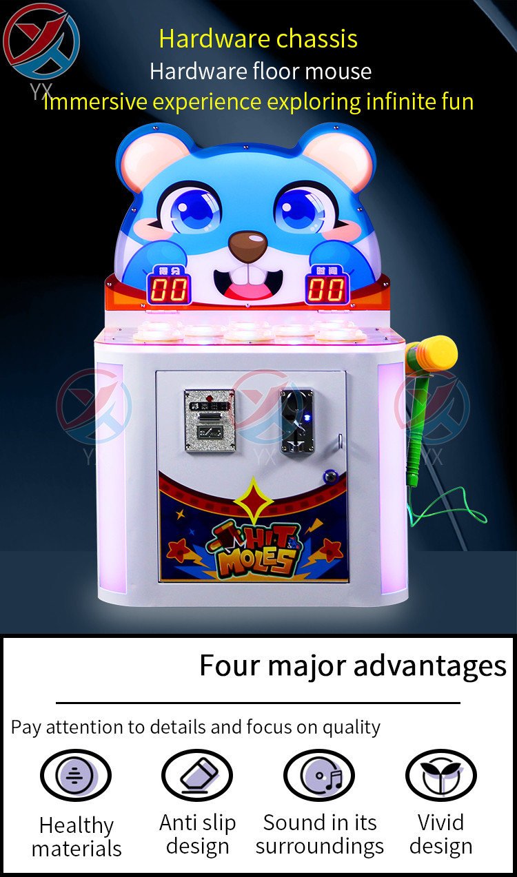 Suitable For All Ages Game Machine With Dirt - Resistant Dark Colors Easy To Maintain Game Machine With A Dreamy Blue Exterior Profit Making Whack A