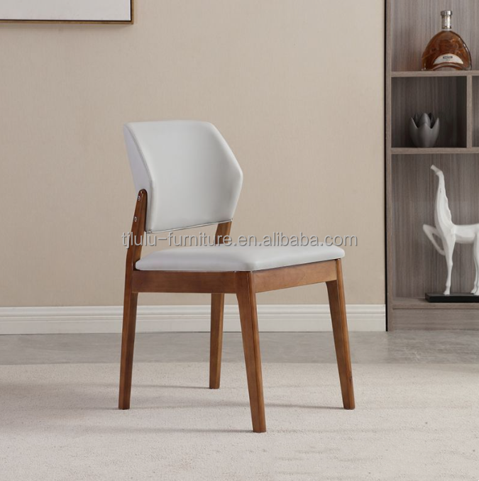 PU Leather Solid Wood Frame Nitrolacquer Finish Dinning Chair for Dinning Room Restaurant Living Room Furniture and Hotel