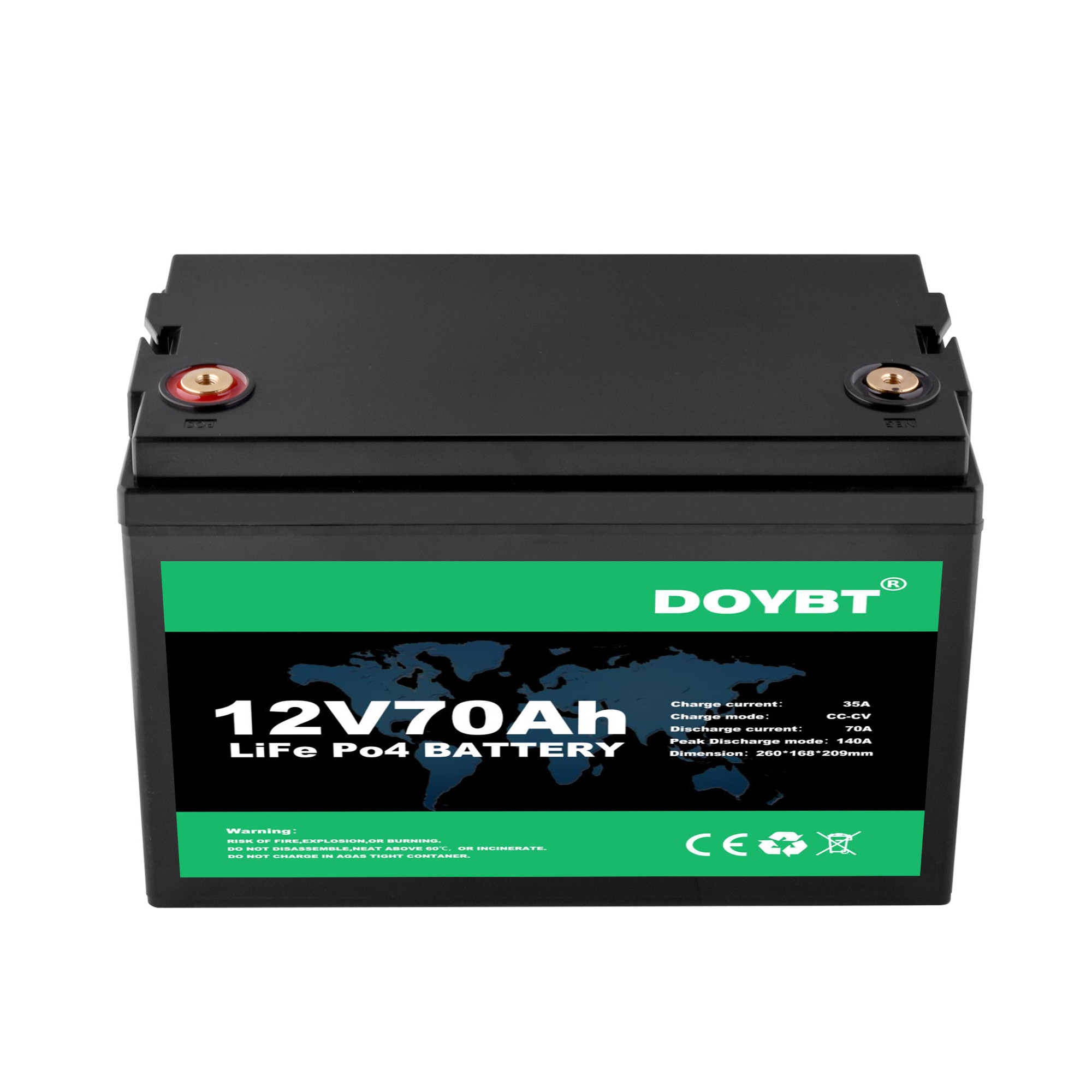 12v 70ah Rechargeable Lithium Battery Pack High Power Bms
