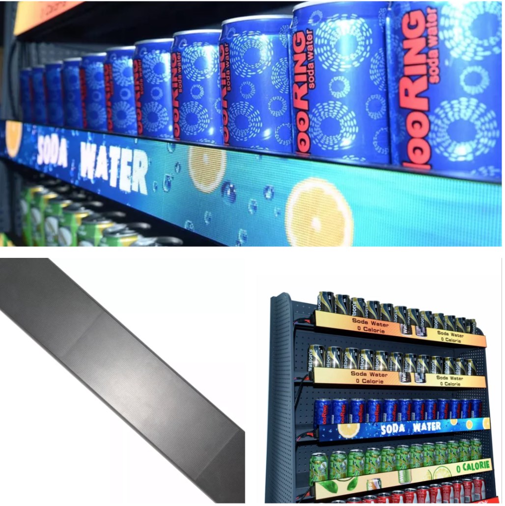 p0.93mm cob shelf led display
