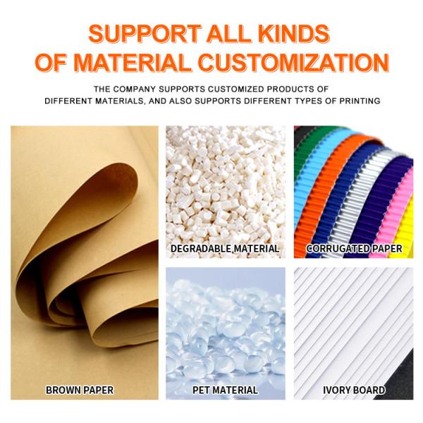 Customized LOGO Printed Eco Friendly Brown Kraft Paper Tableware 100ml-1000ml Kraft Paper Boat Box