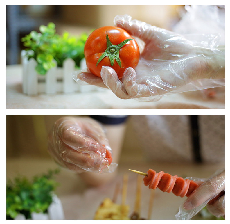 Non Sterile Polyethylene Disposable Gloves Disposable PE Gloves For Food