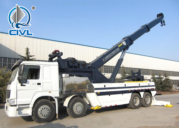 12 Wheel Heavy Duty Wrecker Heavy Rescue Tow Trucks Tow 360 Degree Rotation Crane 60Ton Lifting