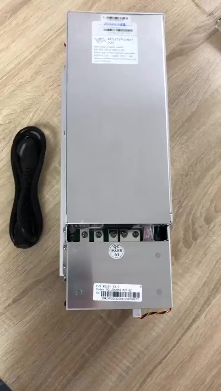 Bitcoin mining Whatsminer M30S 88T SHA-256 Algorythm with a Maximum Hash Rate of 86 Th/s Power Consumption 3360W