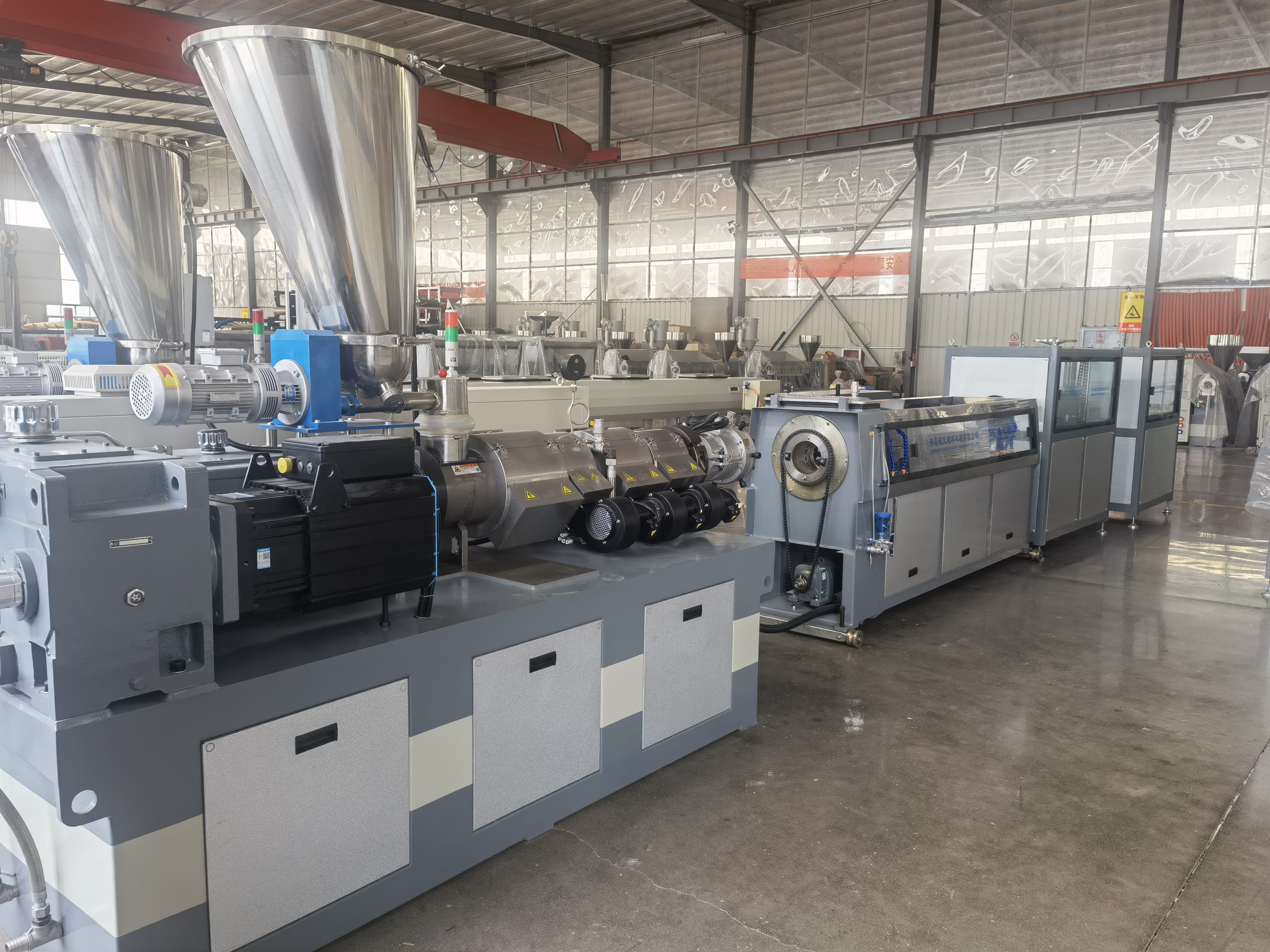 Water Cooling Spiral Pipe Extrusion Line Winding Machine 100m/roll Fully Automatic for Precise Production
