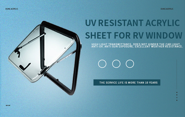 Rectangle Shape RV Window Acrylic Sheet with High Weather Resistance 3mm Thick