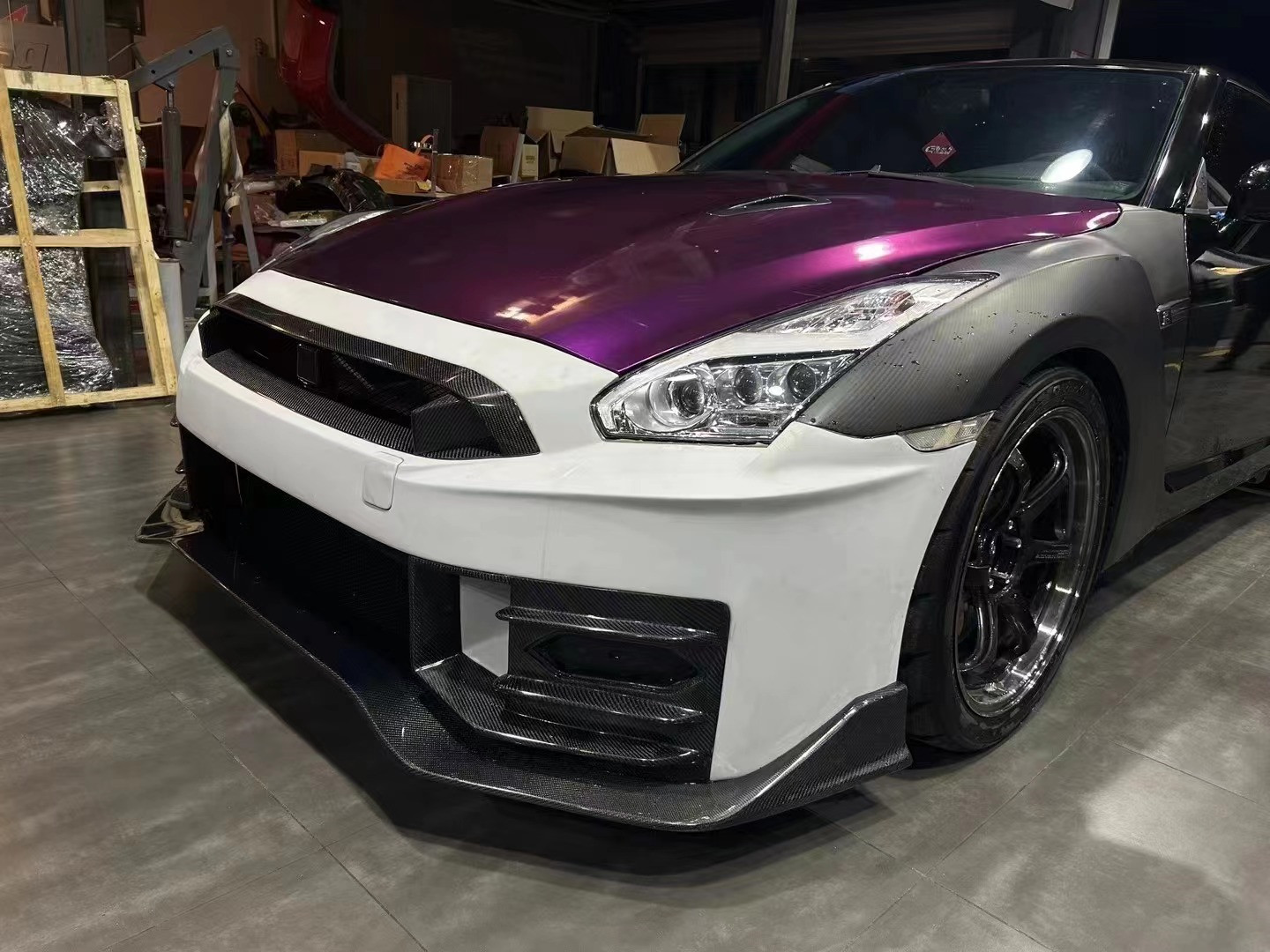 2024 nissan gtr body kit replacement nismo style spoiler car front rear hood