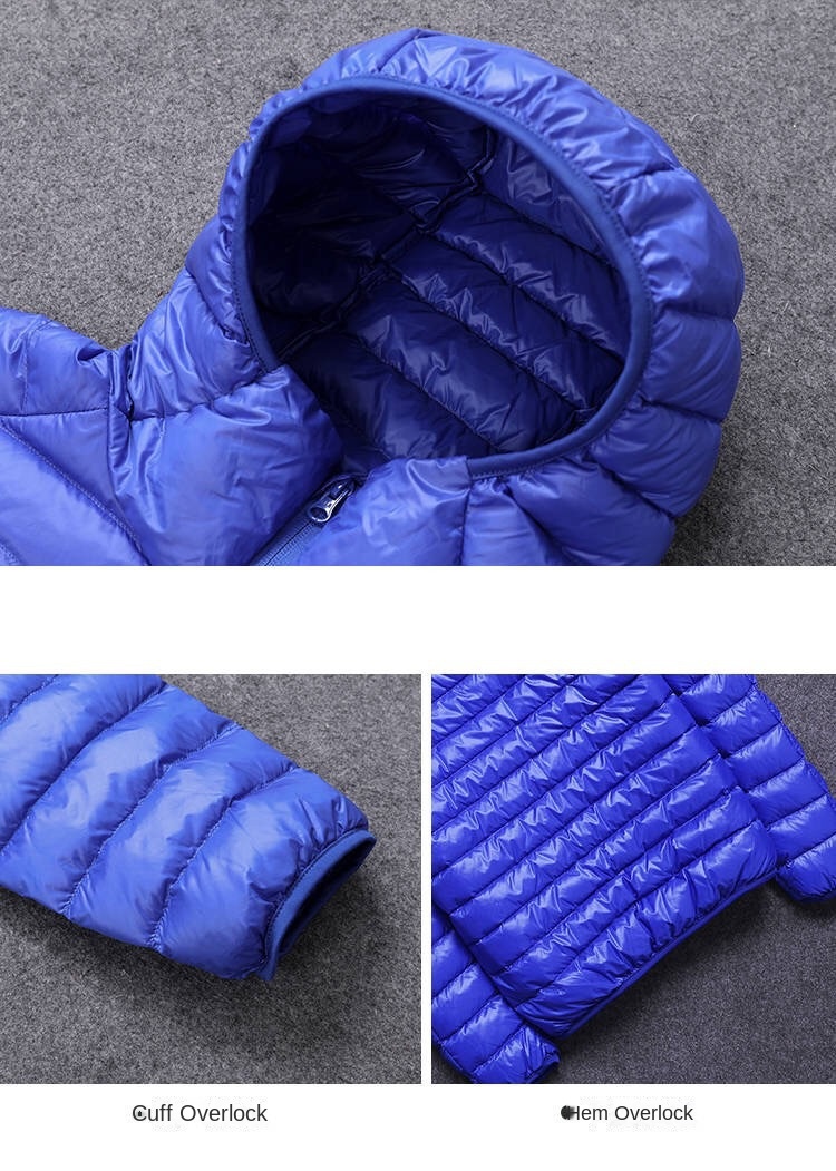Duck Down Filled Puffer Jackets Multi Coloured Outdoor Light Warm Standing Collar