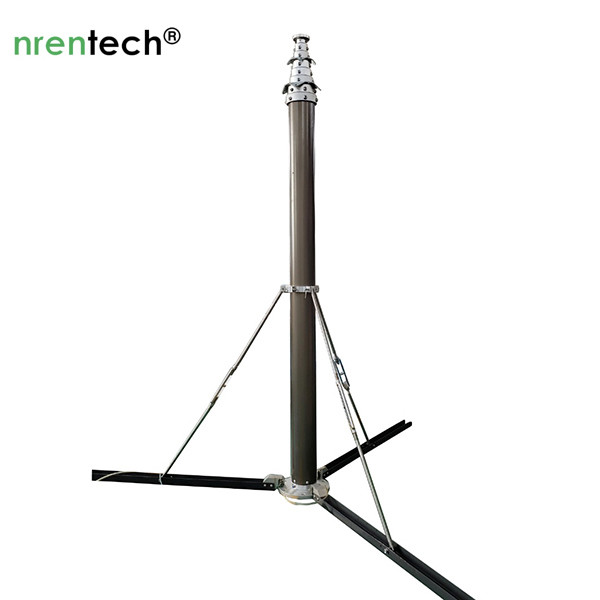 15m non-lockable pneumatic telescopic mast-30kg payloads/ light duty payloads telescopic mast/ antenna telescopic mast