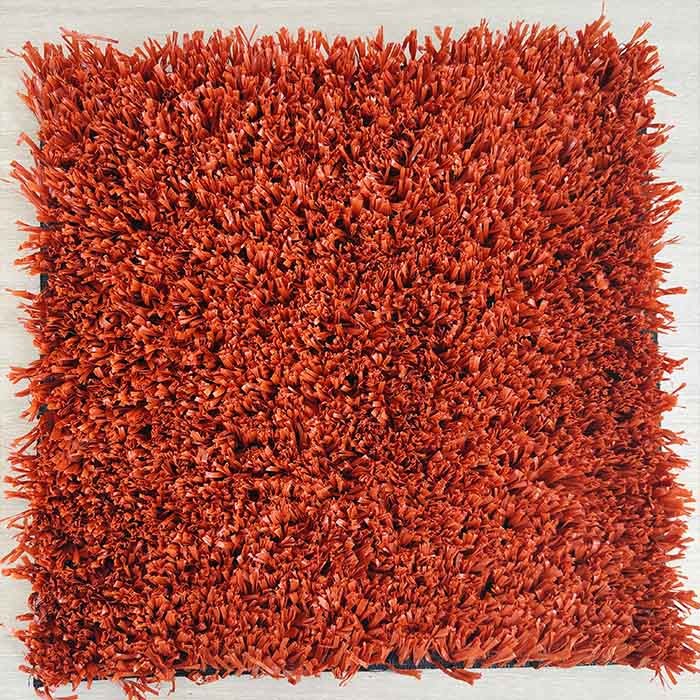 Brick Red Tennis Artificial Turf 6300 Dtex 25mm Mesh Grass Multi Functional Low Maintenance