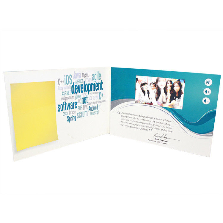 VIF 2018 Promotion Gift Video Greeting Book Card Customimed LCD Video Brochure 7 inch 512M For Business