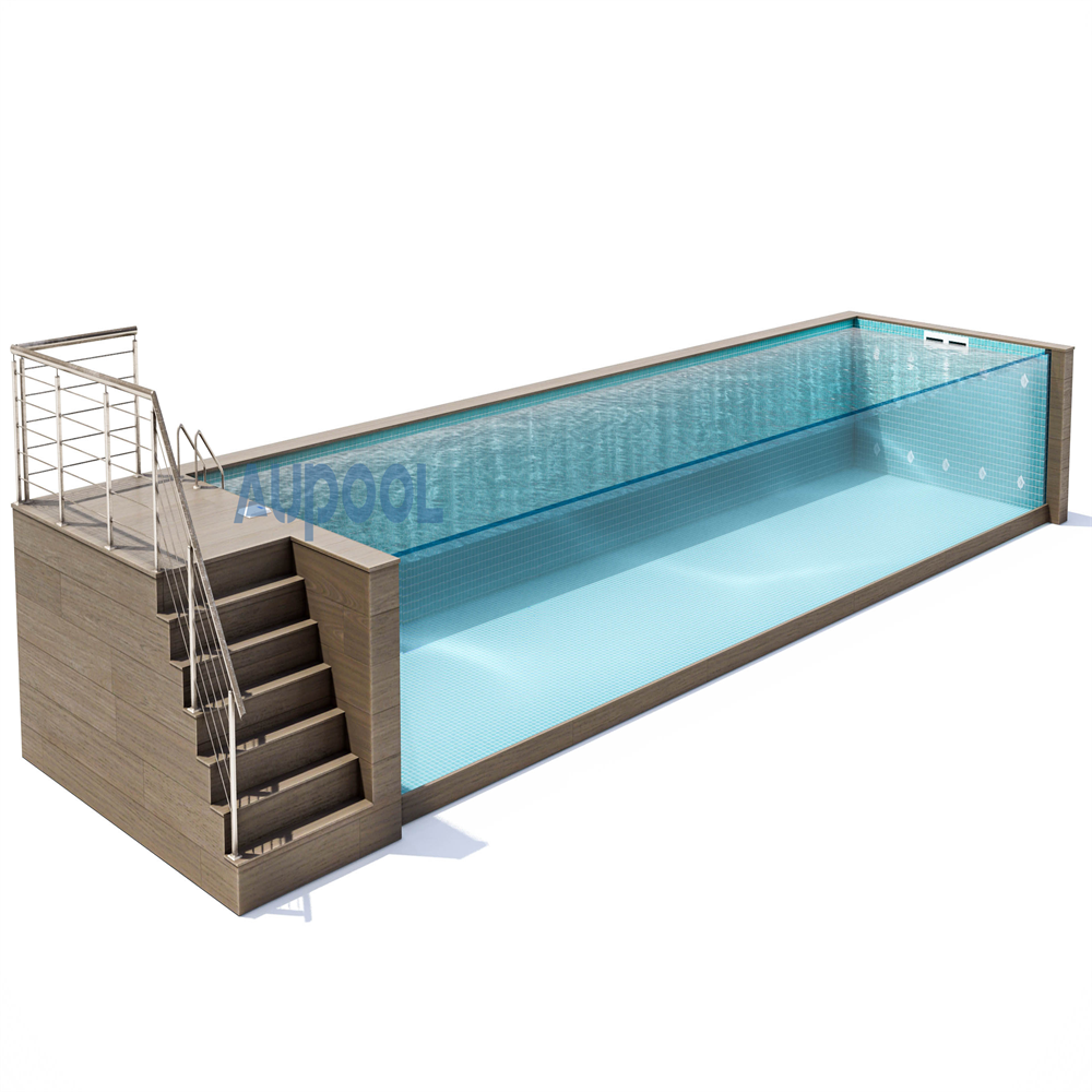 Moulding Glass Pools Above Ground Salt Chlorinator for Custom Outdoor Swimming Pools