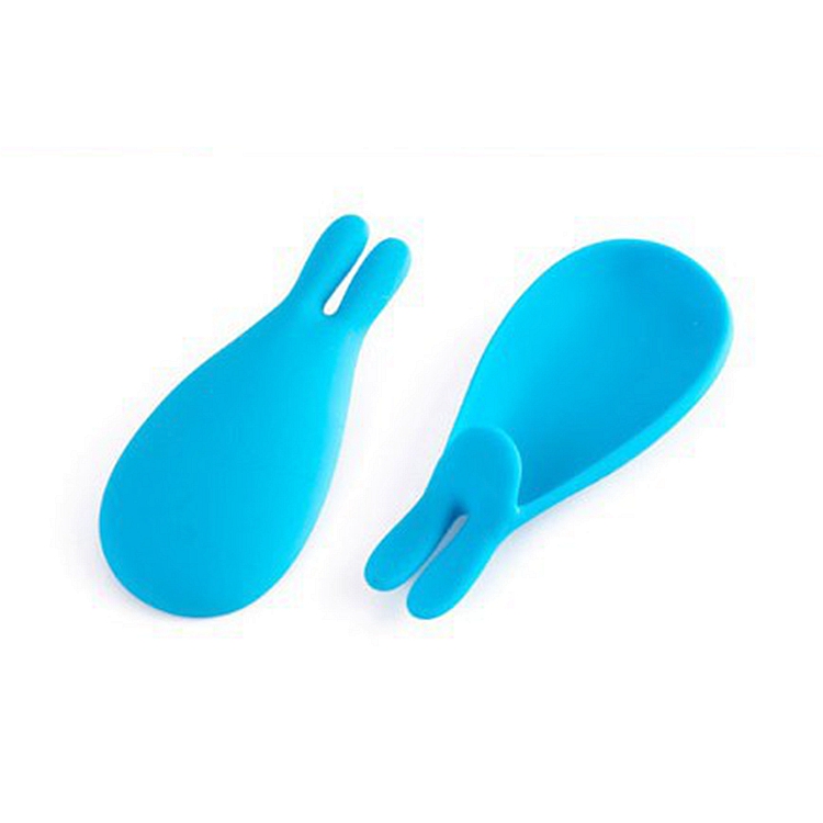 eco-friendly Silicone Cup Hanging Tool Gift Coffee Tea Spoon Holder Food Grade Silicone Rabbit Tea Bag holder
