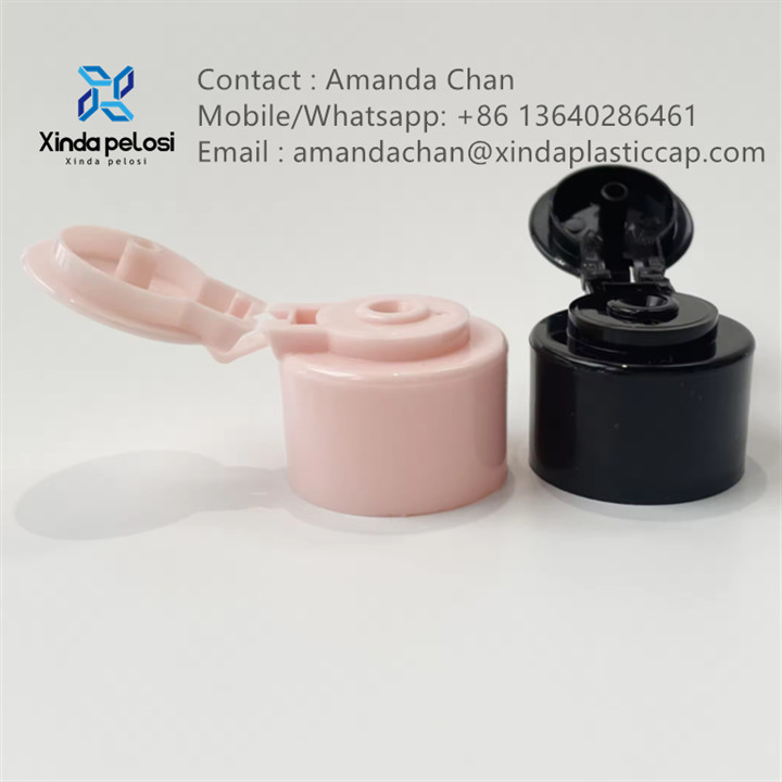 Professional Manufacturer PP Pump Custom Black Pink Flip Top Cap For Bottles