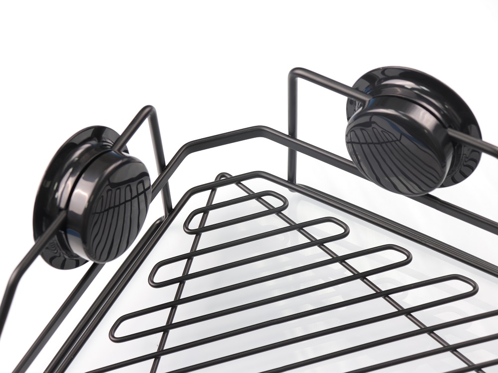 Black Oxidized Hanging Corner Shower Shelf Wall Mounted Shelves ODM OEM ISO9001